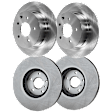 Front and Rear Brake Discs, 4-Wheel Set, Plain Surface, Vented - Front, Solid - Rear, 5 Lugs, 12.6 in. - Front, 11.48 in. - Rear Disc Diameter, Pro-Line Series
