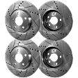 2008 Infiniti G35 Base - Front and Rear Brake Disc, Cross-drilled and Slotted, Vented, 5 Lugs, 308mm Rear Disc, 320mm Front Disc, Dual Front Piston Calipers, 3.5L 6Cyl, Pro-Line Series