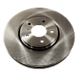 Front and Rear Brake Disc, Natural Finish, Plain Surface, Front-Vented/Rear-Solid, 5 Lugs, Front-320.04 mm/Rear-308 mm, Pro-Line Series