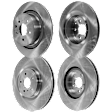 Front and Rear Brake Discs, 4-Wheel Set, Plain Surface, Vented, 5 Lug, 13.98 in.-Front, 12.99 in.-Rear Disc Dia, Coupe, RWD, 355mm Front Disc, 330mm Rear Disc, Pro-Line Series