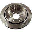 Rear Brake Disc, Natural Finish, Plain Surface, Vented, 6 Lugs, 350.01 mm, 5.6L, 8Cyl, Pro-Line Series