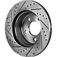 Front Brake Disc, Cross-drilled and Slotted, Vented, 5 Lugs, Pro-Line Series