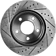 Front Brake Disc, Cross-drilled and Slotted, Vented, 5 Lugs, Pro-Line Series