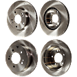 Front and Rear Brake Disc, Natural Finish, Plain Surface, Front-Vented/Rear-Solid, 5 Lugs, Front-279.91 mm/Rear-261.87 mm, Pro-Line Series