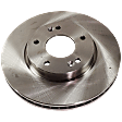 Front and Rear Brake Disc, Natural Finish, Plain Surface, Front-Vented/Rear-Solid, 5 Lugs, Front-279.91 mm/Rear-261.87 mm, Pro-Line Series