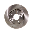 Front and Rear Brake Disc, Natural Finish, Plain Surface, Front-Vented/Rear-Solid, 5 Lugs, Front-279.91 mm/Rear-261.87 mm, Pro-Line Series
