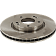 Front and Rear Brake Disc, Natural Finish, Plain Surface, Front-Vented/Rear-Solid, 5 Lugs, Front-279.91 mm/Rear-261.87 mm, Pro-Line Series