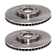 Front Brake Discs, Plain Surface, Vented, 5 Lugs, 12.6 In., Pro-Line Series