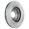 Front and Rear Brake Disc, Natural Finish, Plain Surface, Front-Vented/Rear-Solid, 4 Lugs, Front-256.03 mm/Rear-261.87 mm, 1.6L, 4Cyl, Pro-Line Series
