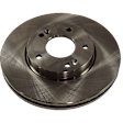 Front and Rear Brake Disc, Natural Finish, Plain Surface, Front-Vented/Rear-Solid, 5 Lugs, Front-279.91 mm/Rear-275.08 mm, Pro-Line Series
