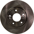 Front and Rear Brake Disc, Natural Finish, Plain Surface, Front-Vented/Rear-Solid, 5 Lugs, Front-279.91 mm/Rear-275.08 mm, Pro-Line Series