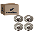 Front and Rear Brake Discs, Plain Surface, Vented - Front, Solid - Rear, 5 Lugs, 11.81 in. Front/11.14 in. Rear Disc Diameter, Pro-Line Series