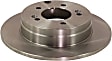 Front and Rear Brake Discs, Plain Surface, Vented - Front, Solid - Rear, 5 Lugs, 11.81 in. Front/11.14 in. Rear Disc Diameter, Pro-Line Series