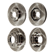 Front and Rear Brake Discs, Plain Surface, Vented - Front, Solid - Rear, 5 Lugs, 11.81 in. - Front; 10.31 in. - Rear, FWD, Pro-Line Series