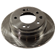 Front and Rear Brake Discs, Plain Surface, Vented - Front, Solid - Rear, 5 Lugs, 11.81 in. - Front; 10.31 in. - Rear, FWD, Pro-Line Series
