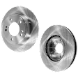 Front and Rear Brake Disc, Plain Surface, Front-Vented/Rear-Solid, 5 Lugs, Front-299.97 mm/Rear-261.87 mm