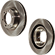 Front Brake Disc, Natural Finish, Plain Surface, Vented, 6 Lugs, 338.07 mm, Pro-Line Series