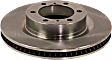Front Brake Disc, Natural Finish, Plain Surface, Vented, 6 Lugs, 338.07 mm, Pro-Line Series