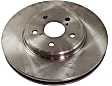 Front Brake Disc, Natural Finish, Plain Surface, Vented, 5 Lugs, 314.96 mm, 4.3L, 8Cyl, Pro-Line Series