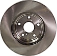 Front Brake Disc, Natural Finish, Plain Surface, Vented, 5 Lugs, 314.96 mm, 4.3L, 8Cyl, Pro-Line Series