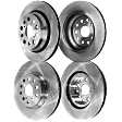 Front and Rear Brake Disc, Plain Surface, Vented, 5 Lugs, Front-334.77 mm/Rear-314.96 mm,, Pro-Line Series