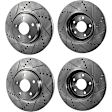 2003 Lexus IS300 - Front and Rear Brake Disc, Natural Finish, Cross-drilled and Slotted, Front-Vented/Rear-Solid, 5 Lugs, Front-296 mm/Rear-307 mm, 3.0L 6Cyl, Pro-Line Series
