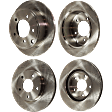 Rear Brake Discs, Plain Surface, Vented - Front, Solid - Rear, 5 Lugs, Pro-Line Series