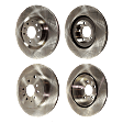 Front and Rear Brake Disc, Natural Finish, Plain Surface, Vented, 5 Lugs, Front-320.04 mm/Rear-325 mm, Pro-Line Series