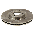 Front and Rear Brake Disc, Natural Finish, Plain Surface, Vented, 5 Lugs, Front-320.04 mm/Rear-325 mm, Pro-Line Series