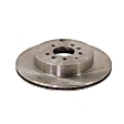 Rear Brake Disc, Natural Finish, Plain Surface, Vented, 5 Lugs, 325 mm, Pro-Line Series