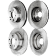 Front and Rear Brake Disc, Natural Finish, Plain Surface, Front-Vented/Rear-Solid, 5 Lugs, Front-311.91 mm/Rear-299.97 mm, Pro-Line Series