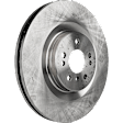 Front and Rear Brake Disc, Natural Finish, Plain Surface, Front-Vented/Rear-Solid, 5 Lugs, Front-350.01 mm/Rear-329.95 mm, Pro-Line Series