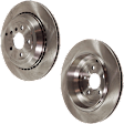 Rear Brake Disc, Natural Finish, Plain Surface, Vented, 5 Lugs, 329.95 mm, Pro-Line Series