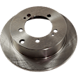 Front and Rear Brake Disc, Natural Finish, Plain Surface, Front-Vented/Rear-Solid, 5 Lugs, Front-276.3 mm/Rear-261.87 mm, Pro-Line Series