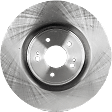 Front Brake Discs, Plain Surface, Vented, 5 Lugs, 13.78 in. Disc Diameter, 1 Piece Full Cast Disc, Pro-Line Series