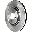 Front Brake Discs, Plain Surface, Vented, 5 Lugs, 13.78 in. Disc Diameter, 1 Piece Full Cast Disc, Pro-Line Series