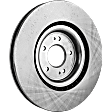 Front Brake Discs, Plain Surface, Vented, 5 Lugs, 13.78 in. Disc Diameter, 1 Piece Full Cast Disc, Pro-Line Series