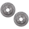 Front Brake Disc, Natural Finish, Cross-drilled and Slotted, Vented, 4 Lugs, 257.81 mm, 1.5L, 4Cyl, Pro-Line Series