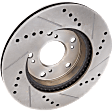 Front and Rear Brake Disc, 4-Wheel Set, Cross-drilled and Slotted, 5 Lugs, Pro-Line Series