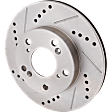 Front and Rear Brake Disc, 4-Wheel Set, Cross-drilled and Slotted, 5 Lugs, Pro-Line Series
