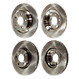 Front and Rear Brake Disc, Natural Finish, Plain Surface, Front-Vented/Rear-Solid, 5 Lugs, Front-299.97 mm/Rear-302.01 mm, Pro-Line Series