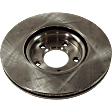 Front and Rear Brake Disc, Natural Finish, Plain Surface, Front-Vented/Rear-Solid, 5 Lugs, Front-299.97 mm/Rear-302.01 mm, Pro-Line Series