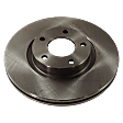 Front and Rear Brake Disc, Natural Finish, Plain Surface, Front-Vented/Rear-Solid, 5 Lugs, Front-299.97 mm/Rear-279.91 mm, Pro-Line Series