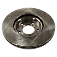 Front and Rear Brake Disc, Natural Finish, Plain Surface, Front-Vented/Rear-Solid, 5 Lugs, Front-299.97 mm/Rear-279.91 mm, Pro-Line Series