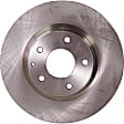 Front and Rear Brake Disc, 4-Wheel Set, Plain Surface, Vented - Front; Solid - Rear, 5 Lugs, Pro-Line Series