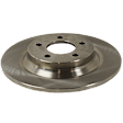 Rear Brake Disc, Natural Finish, Plain Surface, Solid, 5 Lugs, 302.01 mm, Pro-Line Series