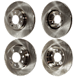 Front and Rear Brake Disc, Natural Finish, Plain Surface, 5 Lugs, Front-298.45 mm/Rear-279.91 mm