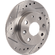 Rear Brake Disc, Cross-drilled and Slotted, Solid, 5 Lugs, Pro-Line Series