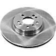 Front and Rear Brake Disc, 4-Wheel Set, Plain Surface, Vented - Front; Solid - Rear, 5 Lugs, Pro-Line Series
