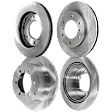 Front and Rear Brake Disc, Natural Finish, Plain Surface, Vented, 6 Lugs, Front-290.07 mm/Rear-314.96 mm, 3.5L, 6Cyl, Pro-Line Series